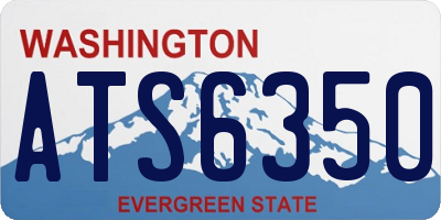 WA license plate ATS6350
