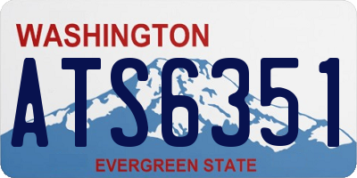 WA license plate ATS6351
