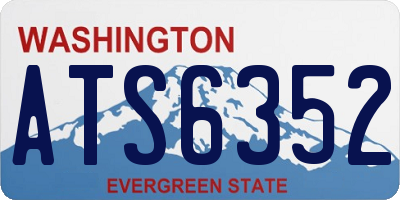 WA license plate ATS6352