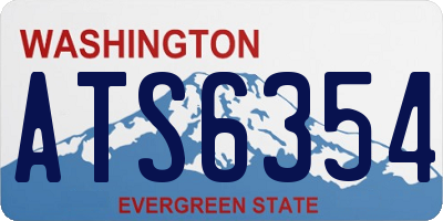 WA license plate ATS6354