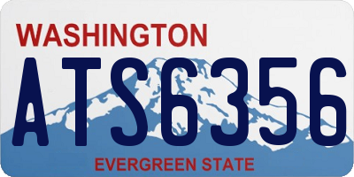 WA license plate ATS6356
