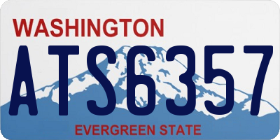 WA license plate ATS6357