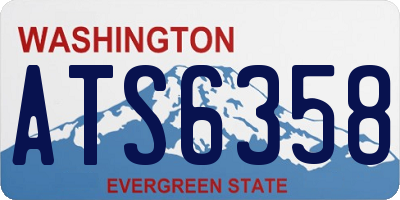 WA license plate ATS6358