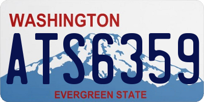 WA license plate ATS6359