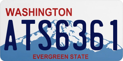 WA license plate ATS6361