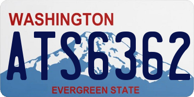 WA license plate ATS6362