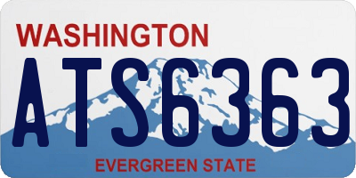 WA license plate ATS6363