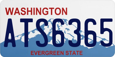 WA license plate ATS6365