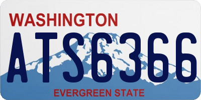WA license plate ATS6366