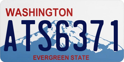 WA license plate ATS6371