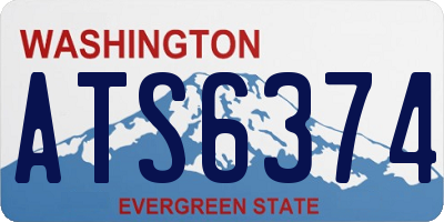 WA license plate ATS6374