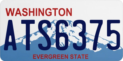 WA license plate ATS6375
