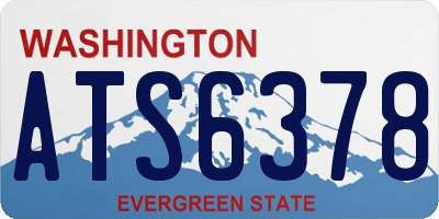 WA license plate ATS6378