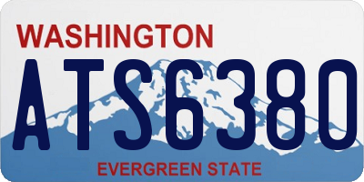 WA license plate ATS6380