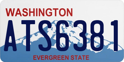 WA license plate ATS6381