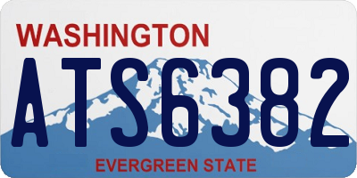 WA license plate ATS6382