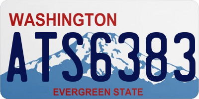 WA license plate ATS6383