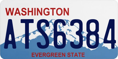 WA license plate ATS6384