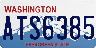 WA license plate ATS6385