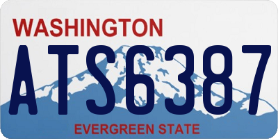 WA license plate ATS6387