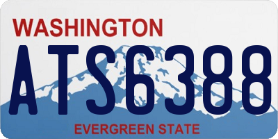 WA license plate ATS6388
