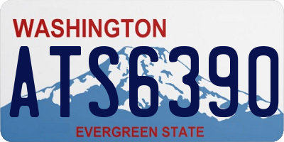 WA license plate ATS6390