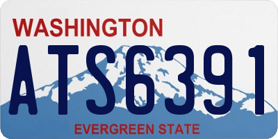 WA license plate ATS6391
