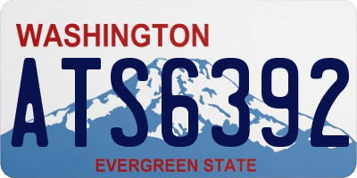 WA license plate ATS6392