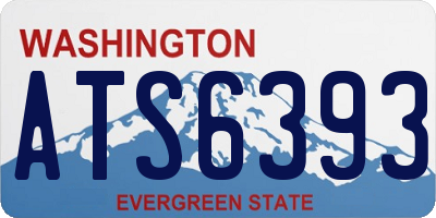 WA license plate ATS6393