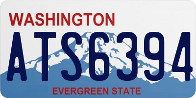 WA license plate ATS6394