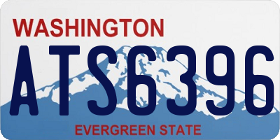 WA license plate ATS6396