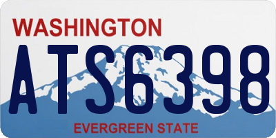 WA license plate ATS6398
