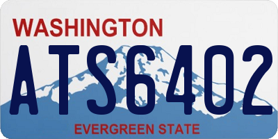 WA license plate ATS6402