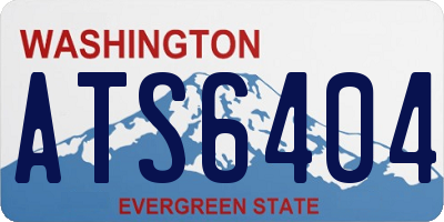 WA license plate ATS6404