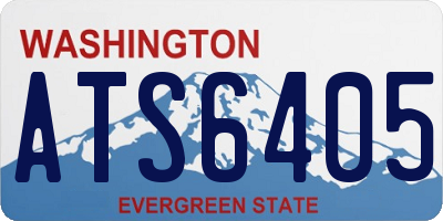 WA license plate ATS6405
