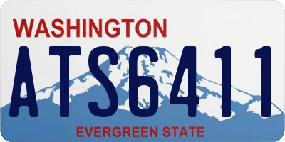 WA license plate ATS6411
