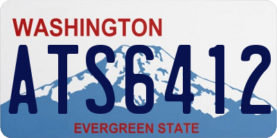 WA license plate ATS6412