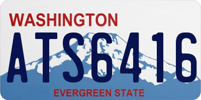 WA license plate ATS6416