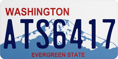 WA license plate ATS6417