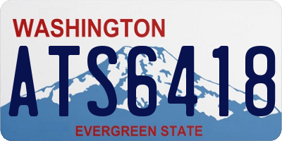 WA license plate ATS6418