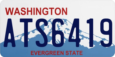 WA license plate ATS6419