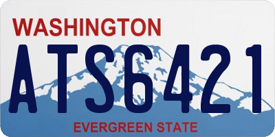WA license plate ATS6421