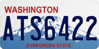WA license plate ATS6422