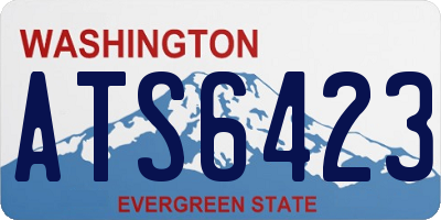 WA license plate ATS6423