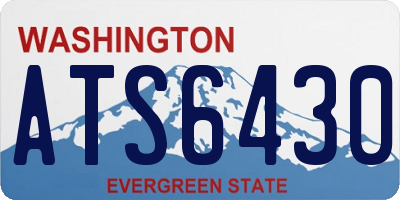 WA license plate ATS6430