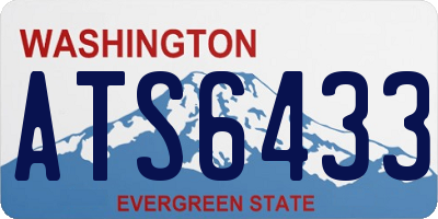 WA license plate ATS6433