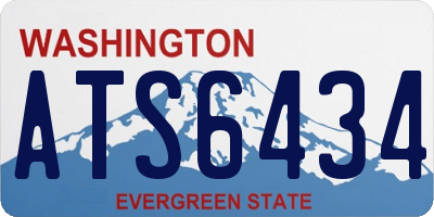 WA license plate ATS6434