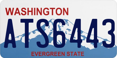 WA license plate ATS6443
