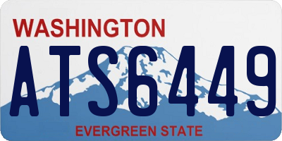 WA license plate ATS6449