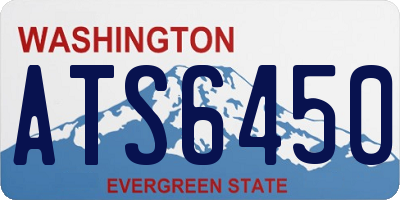 WA license plate ATS6450